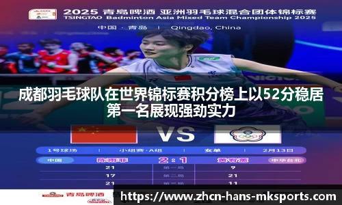 成都羽毛球队在世界锦标赛积分榜上以52分稳居第一名展现强劲实力